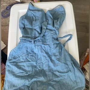 Hollister blue denim look romper
